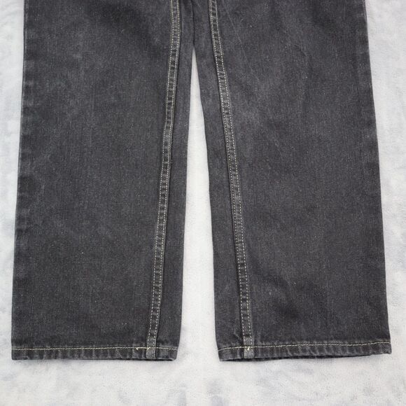 Cottage Street Pants Womens 8P Black Denim Flat Front Straight Leg Jeans - Picture 8 of 13